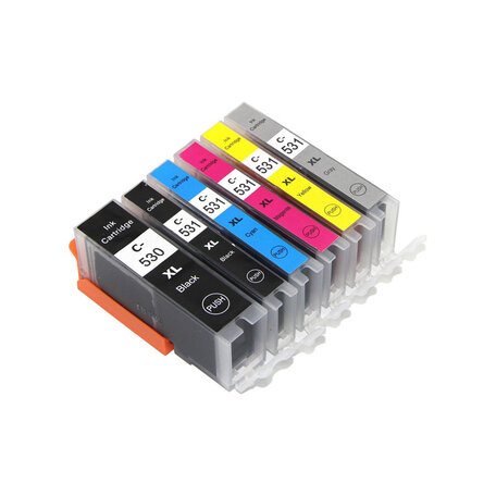 Huismerk Canon PGI-530/CLI-531 Inktcartridges Multipack (2x zwart + 4 kleuren)